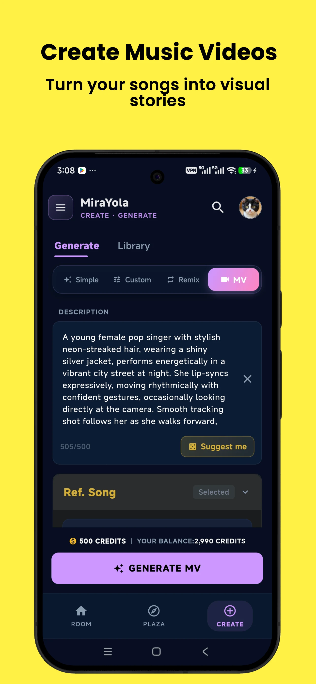 MiraYola AI Music & Song Maker screenshot