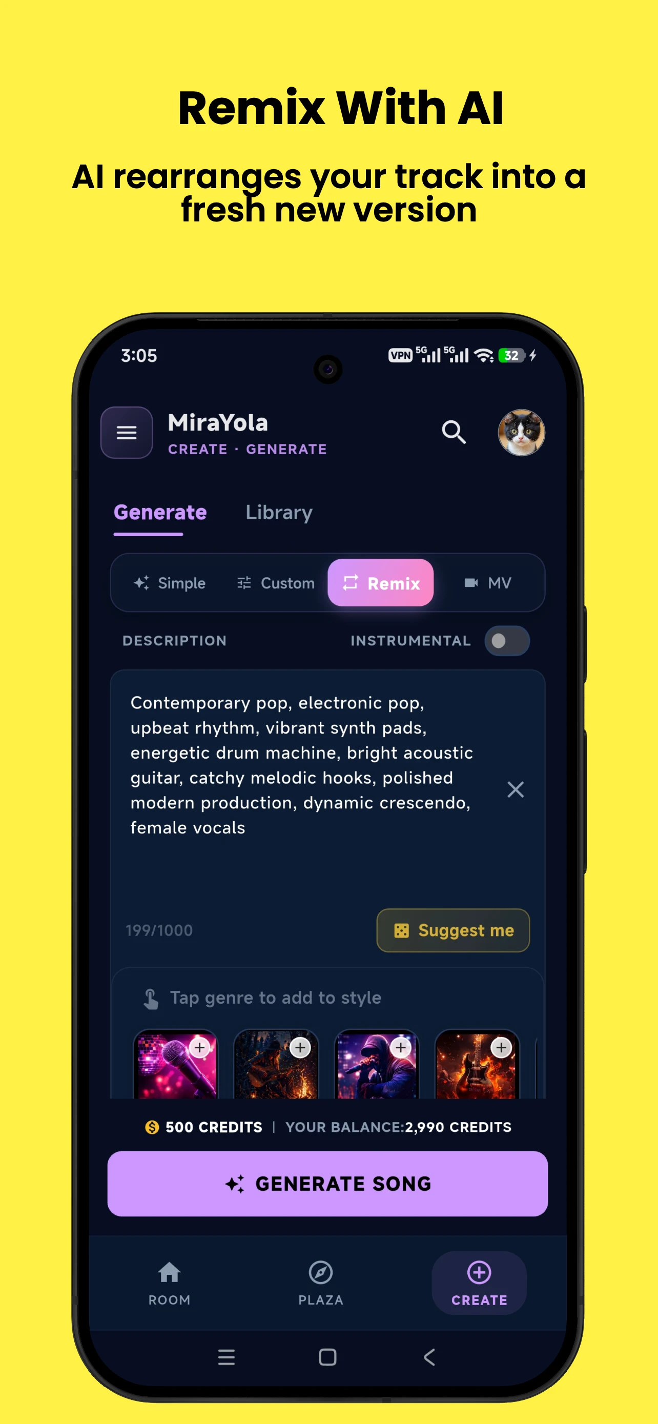 MiraYola AI Music & Song Maker screenshot