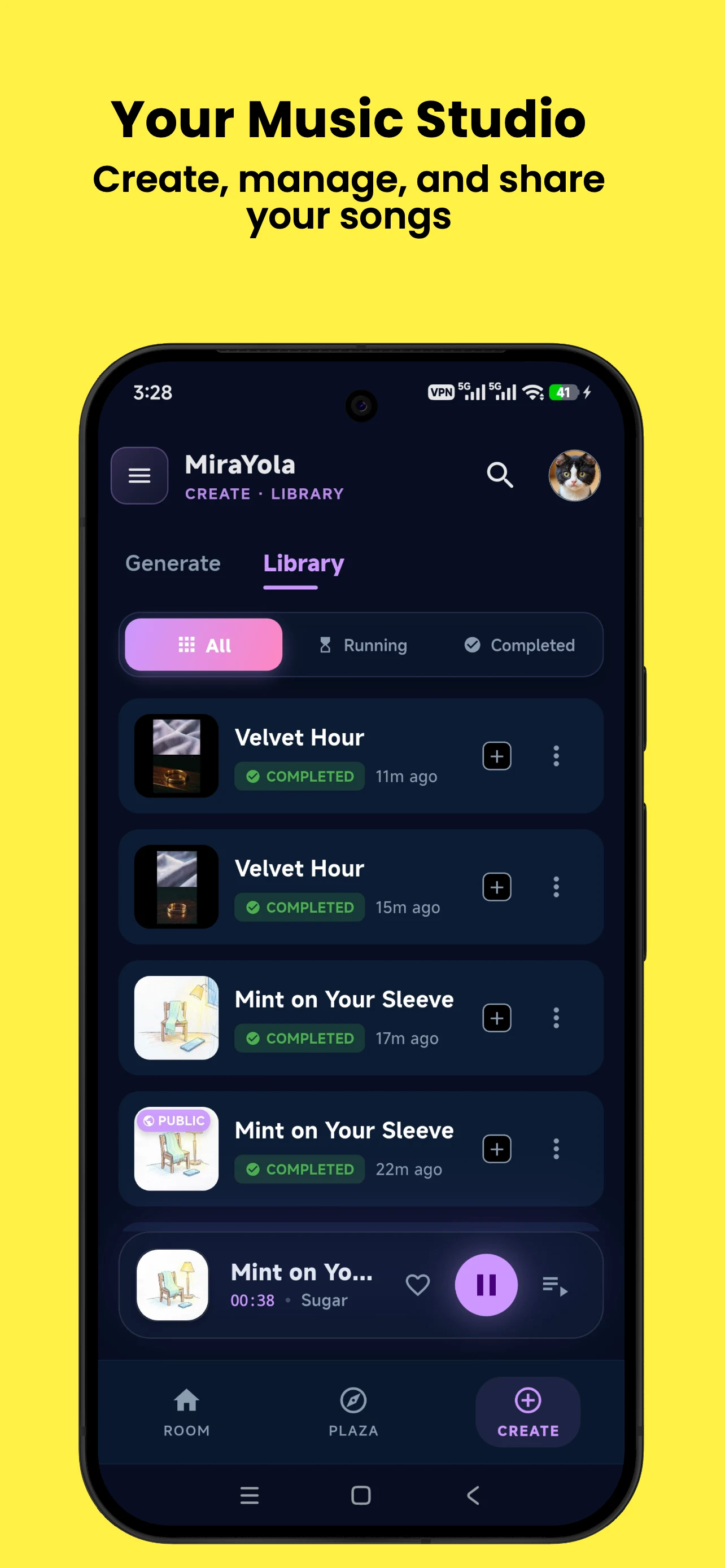 MiraYola AI Music & Song Maker screenshot